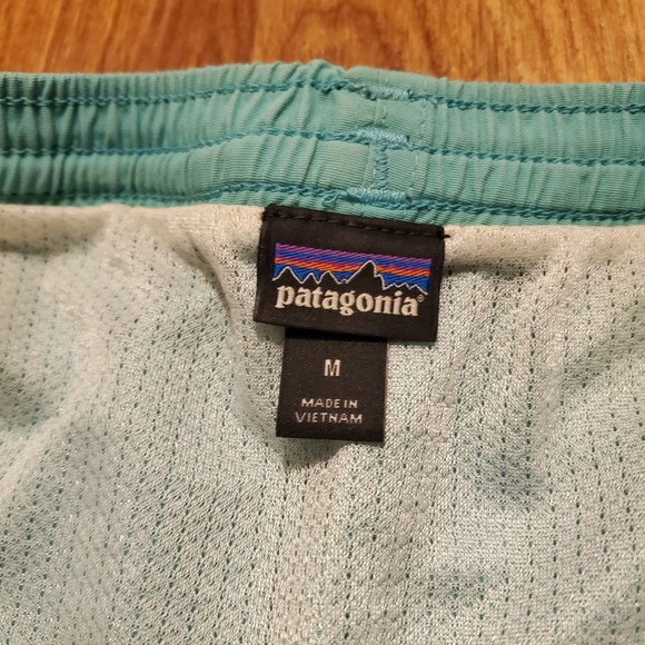 Patagonia Baggies Shorts Men Medium Blue Mesh Lined Swim Trunks Pockets - Picture 5 of 7